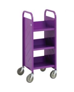 Demco® LibraryQuiet™ 3 Sloping Shelf Slimline Book Trolley
