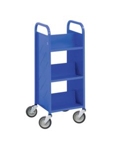 Demco® LibraryQuiet™ 6 Sloping Shelf Slimline Book Trolley