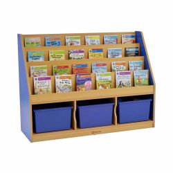 Milan Tiered Bookcase 3 Large Trays - Blue