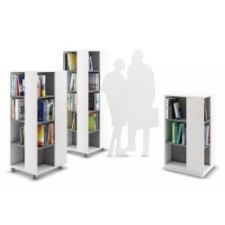 Tour à  livres 20 cases - sur roulettes
