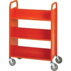Demco® LibraryQuiet™ 6 Sloping Shelf Standard Book Trolley