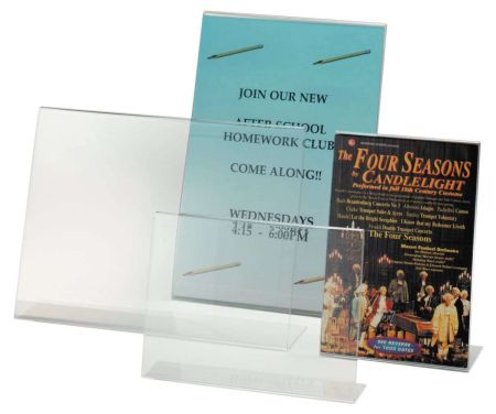 Perspex Free-standing Sign Holders