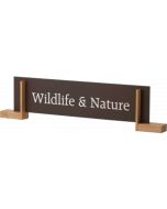 Book End Style Sign Holders Wood Set/2